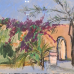 Acryl schilderij, Maya Wildevuur, Marakesh Marokko, 2002